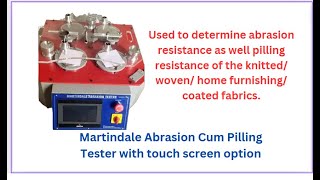 Martindale AbrasionPilling Tester with Touch Screen Option Working Videoamithgarmentservices [upl. by Indira]