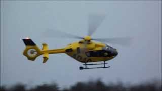 Landung im Regen von Christoph 70 EC135 DHSHP Flugplatz Schöngleina [upl. by Zsolway910]