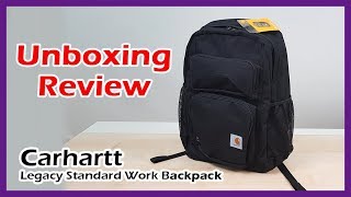 CARHARTT Legacy Standard Work Backpack Black Review 19032101 [upl. by Sugden]