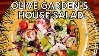 How to make THE OLIVE GARDENS  House Salad with House Dressing [upl. by Burne831]