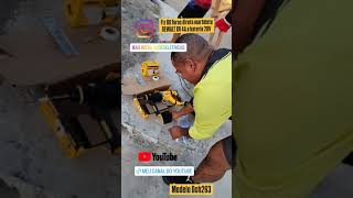 fiz teste bruto martelete DEWALT XR 4A 20v modelo DCH263 80 furos sem parar no concreto [upl. by Hubble]