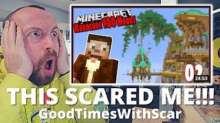 THIS SCARED ME GoodTimesWithScar 100 Hours In Hardcore Minecraft Howd I Survive This REACTION [upl. by Chow]