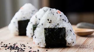 How to Make Onigiri  Japanese Rice Balls 3 Ingredients [upl. by Aikemet]