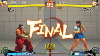 SSF4 AE Kazunoko Yun vs Uryo Sakura  Godsgarden 4 [upl. by Erina]