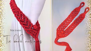 Diy Macrame Curtain Tie Backs Heart Pattern  Macrame tutorials [upl. by Seligman]