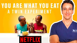 Scientist factchecks New Netflix Diet Documentary Vegan vs Omnivore Twins [upl. by Ilowell]