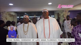 MOMENT OBA ADEMOLA ELEGUSHI AKINSIKU STORM THE BURIAL CEREMONY OF MAMA FLORENCE FOLAWE THOMAS [upl. by Aleihs]