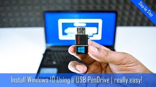 How to Install Windows 10 From USB Flash Drive Complete Tutorial [upl. by Adnamal]