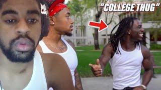 J Gudda Reacts To GANGSTER CONFRONTS COLLEGE THUGS [upl. by Einnoj]