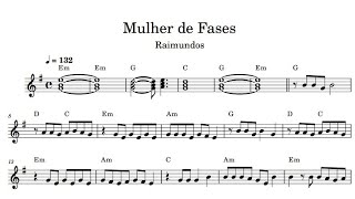 Mulher de Fases  Raimundos  partitura de música [upl. by Cummins457]