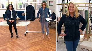 LVPL by Liverpool HighLow Shirt Jacket on QVC [upl. by Annaek113]