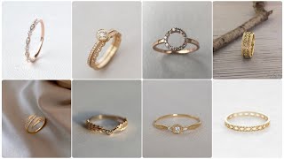 Awesome amp Simple Gold Ring Design Finger Ring Designs for Women WeddingEngagement Ring [upl. by Lytle]