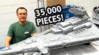 GIANT LEGO Star Destroyer with Full Interior Custom Star Wars [upl. by Otreblasiul]