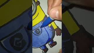 COMO DIBUJAR un MINION paso a paso facil shorts minions mivillanofavorito [upl. by Atiuqet614]