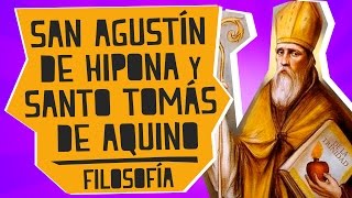 San Agustín de Hipona y Santo Tomás de Aquino  Filosofía  Educatina [upl. by Jonette]