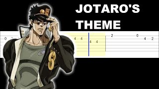 Jotaros Theme  JoJos Bizarre Adventure  Stardust Crusaders Easy Guitar Tabs Tutorial [upl. by Ardnaik]