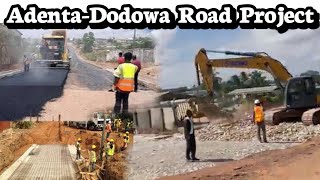 AdentaDodowa Road Project ongoing  Best Dodoma Road Rehabilitation Project Progress [upl. by Shing730]