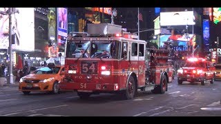 FDNY Manhattan fire response on Times Square  FDNY ambulance [upl. by Susanetta]