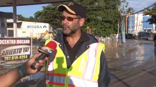 Lluvias causan dañinas inundaciones en Moca y Aguada [upl. by Saile]