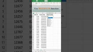 Finding Week Numbers for Dates in Excel [upl. by Avruch]