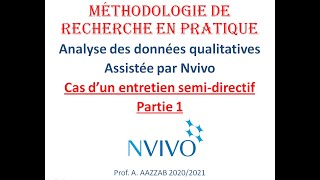 Analyse des données qualitatives Assistée par NVivo 12 [upl. by Mapel]