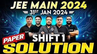 JEE Main 2024 Paper DiscussionSolution ATTEMPT 1  31th January  SHIFT 1 ⚡️ [upl. by Sirred]