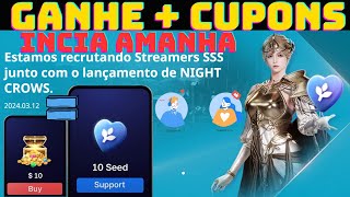 NIGHT CROWS  GANHANDO MAIS CUPONS DE CÓDIGOS POR SER UM APOIADOR SEEDS  BONUS POR ITEM CASHSHOP [upl. by Sawyer]