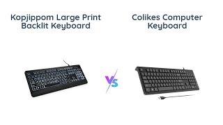 ⌨️ Keyboard Comparison Large Print Backlit vs Low Profile Chiclet [upl. by Selij]