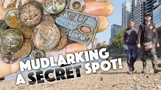 Mudlarking a SECRET LOCATION for Thames treasure So many finds [upl. by Lednic]