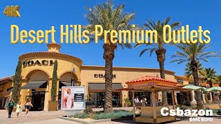 4K Riverside 🇺🇸 Desert Hills Premium Outlets Cabazon California USA in Apr 2022  Walk [upl. by Nolaj]