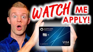 WATCH ME APPLY Chase Sapphire Preferred Application 2022 [upl. by Esylle347]