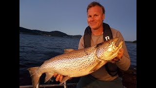 Stor ørret Mjøsa  Trolling in Norway Part 2 Big trout on Mjøsa [upl. by Yoccm]