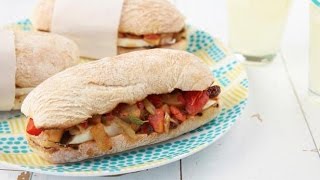 How to Make Giadas Caponata Picnic Sandwiches  Food Network [upl. by Lepp370]