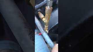 2007 KENWORTH W900 Home made radiator pressure tester using air fittings amp quick connect [upl. by Faires597]