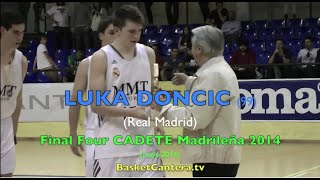 Exhibición de Luka DONCIC 99 Real Madrid en la Final Four Cadete 2014 BasketCanteraTV [upl. by Rollo79]