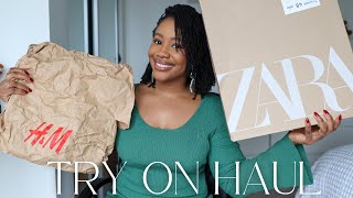 ZARA amp HampM NEW IN TRY ON HAUL  FALL AUTUMN  WINTER BASICS NOV 2023  MIDSIZE MEDIUMLARGE [upl. by Kurtis491]