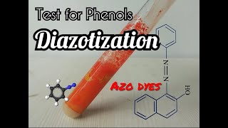 Test for Phenols  Azo dyes Diazotization [upl. by Pomeroy]