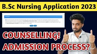 BSc Nursing Online Application 2023  Document Verification  KCET Counselling Process 2023 [upl. by Anivlem]