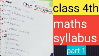 Class 4th maths syllabus 20212022Part1kids study show [upl. by Ijnek]