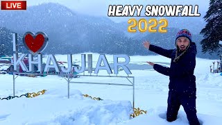 HEAVY SNOWFALL 2022☃️🔥  LIVE SNOWFALL IN DALHOUSIE KHAJJIAR 🥶  HS VLOGS  MINI SUIZERLAND [upl. by Barclay]