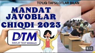 DTM 2023 Mandat natijasini bilish  Mandat chiqti 2023 [upl. by Giuliana]