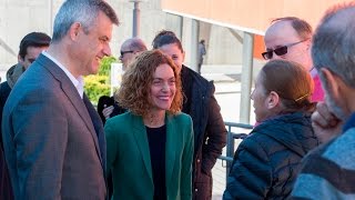 Meritxell Batet visita una residencia para personas con dependencia en Móstoles [upl. by Isnam]