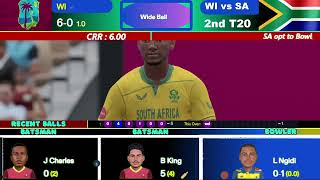 LIVE WEST INDIES vs SOUTH AFRICA 2nd t20 2024  LIVE WI vs RSA 2nd t20 2024 live wi vs sa score [upl. by Ynabla]