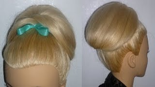 FESTLICHE amp EINFACHE Frisur für mittellanges Haar zum selber machen EASY Hair Bun Updo Peinados [upl. by Enaillil692]