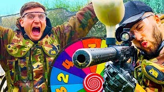 INSANE PAINTBALL ROULETTE CHALLENGE [upl. by Telrahc]