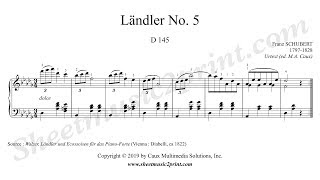 Schubert  Ländler No 5 D 145 [upl. by Amelie]