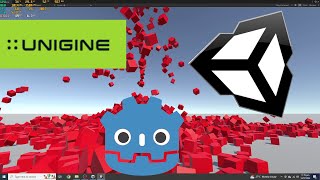 Unigine Vs Unity Vs Godot 4 3D Physics Performance Comparison 3 Game Engines [upl. by Oicor]