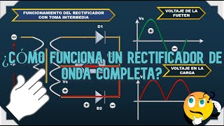 RECTIFICADOR con TOMA INTERMEDIA  EN PUENTE  FILTRO [upl. by Schaab]