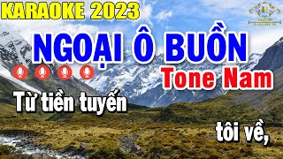 Ngoại Ô Buồn Karaoke Tone Nam Nhạc Sống  Trọng Hiếu [upl. by Bearnard572]