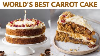 World’s Best Carrot Cake  My Lock Down Birthday Cake  whole wheat carrot cake recipe [upl. by Dez]